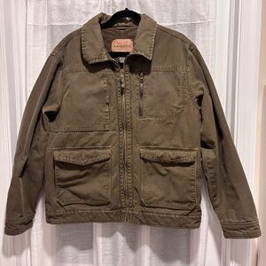 Arizona Jean Company Men's Olive Green Utility Canvas Jacket Quilt Lined Large